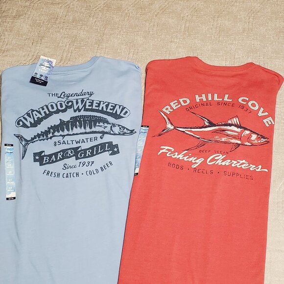 NWT!  Bundle -2 Men's IZOD Saltwater Classic/Casual crew shirts Size: Large Tall - Picture 3 of 9